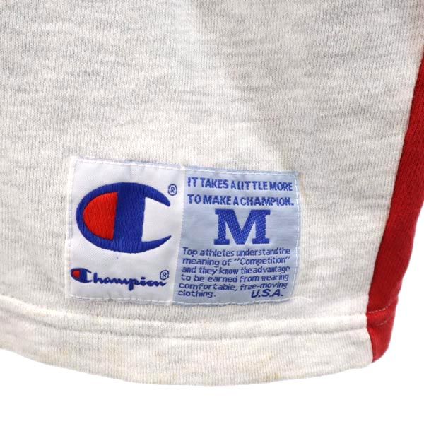 Champion チャンピオン 90s 青タグ オールド バック プリント 長袖 トレーナー M グレー スウェット メンズ
