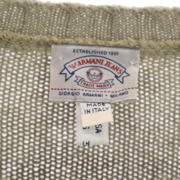 ARMANI JEANS アルマーニジーンズ イタリア製 アンゴラブレンド 長袖 セーター I40 グレージュ ニット レディース