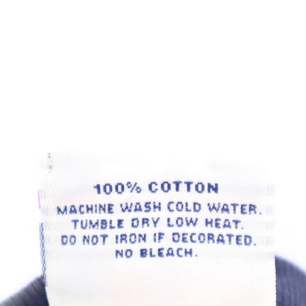 フィラ 90s オールド USA製 デカロゴ プリント 長袖 Tシャツ M ネイビー FILA ロンT メンズ