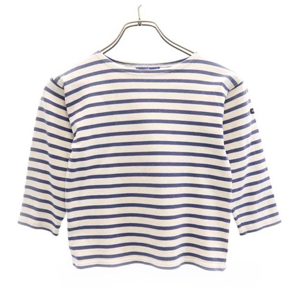 SAINT JAMES セントジェームス フランス製 ボーダー 長袖 Tシャツ 6ans ネイビー系 ロンT キッズ