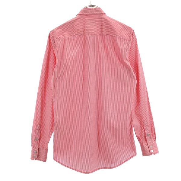 ARMANI EXCHANGE アルマーニエクスチェンジ ストライプ柄 長袖 シャツ XS レッド メンズ
