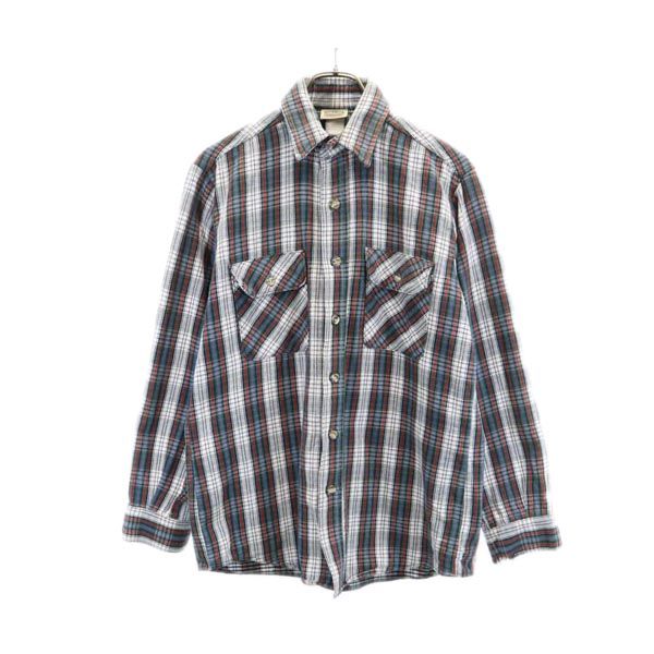 FIVE BROTHER ファイブブラザー 90s オールド チェック 長袖 シャツ M ブルー系 メンズ