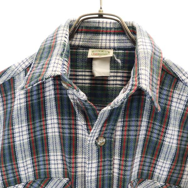 FIVE BROTHER ファイブブラザー 90s オールド チェック 長袖 シャツ M ブルー系 メンズ