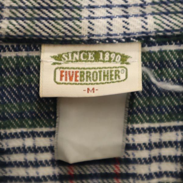 FIVE BROTHER ファイブブラザー 90s オールド チェック 長袖 シャツ M ブルー系 メンズ