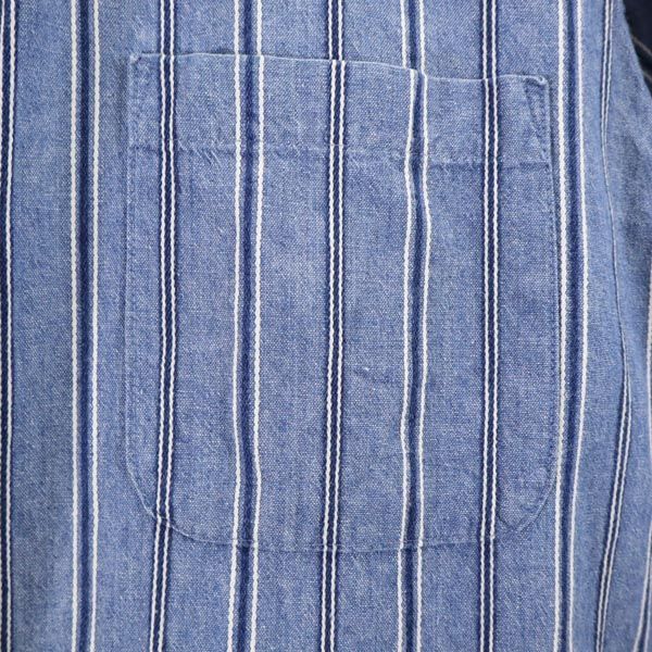 Dauid's Stitch ダビッドスティッチ 80s 90s USA製 オールド ストライプ 長袖 シャツ L ブルー系 メンズ