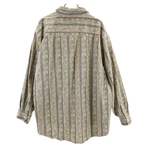RRL ダブルアールエル 90s オールド 総柄 長袖 シャツ ベージュ系 メンズ