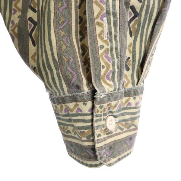 RRL ダブルアールエル 90s オールド 総柄 長袖 シャツ ベージュ系 メンズ