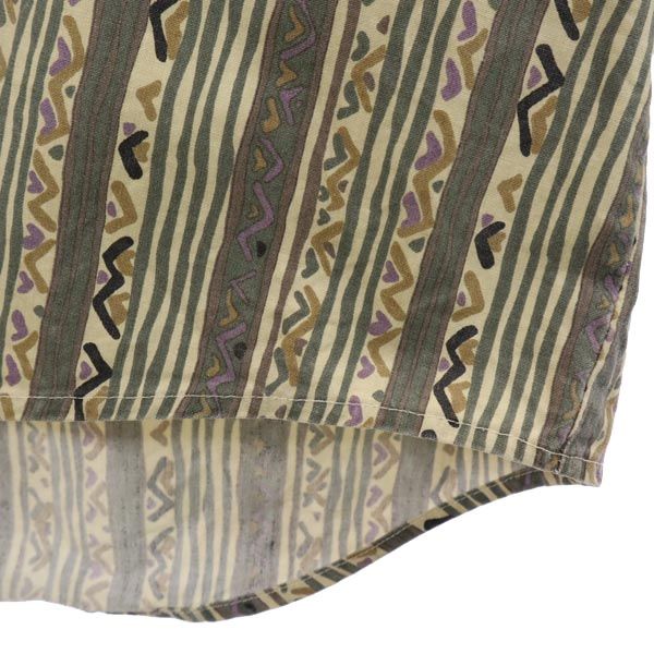 RRL ダブルアールエル 90s オールド 総柄 長袖 シャツ ベージュ系 メンズ