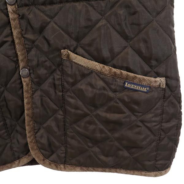 LAVENHAM ラベンハム 中綿 キルティングジャケット 36 ブラウン メンズ