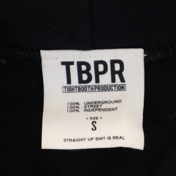 TIGHTBOOTH PRODUCTION タイトブースプロダクション バックプリント 長袖 スウェットパーカー S 黒 裏起毛 TBPR メンズ
