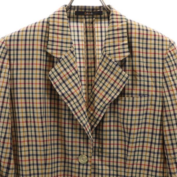 RRL ダブルアールエル 日本製 ウール チェック柄 テーラードジャケット 11AR ベージュ系 レディース