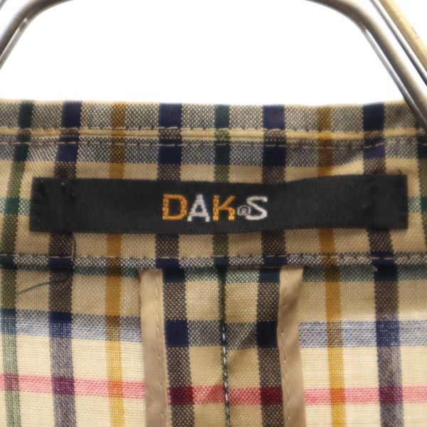 DAKS ダックス 日本製 ウール チェック柄 テーラードジャケット 11AR ベージュ系 レディース