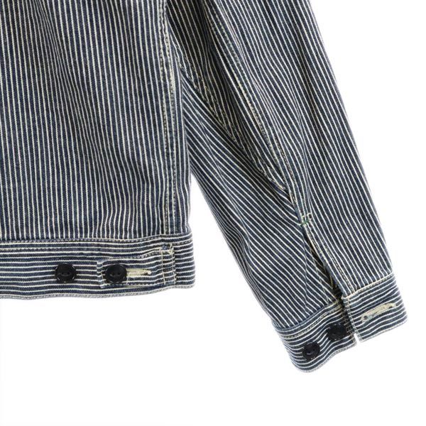 TRAVERSE トラバース 日本製 ヒッコリー ジャケット 3 ネイビー系 ジップ メンズ