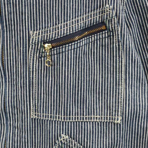 TRAVERSE トラバース 日本製 ヒッコリー ジャケット 3 ネイビー系 ジップ メンズ