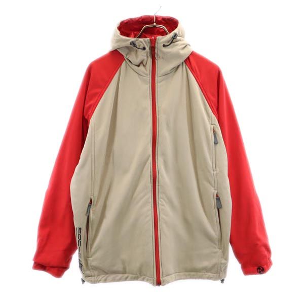 BURTON バートン リバーシブル フードジャケット M ベージュ×レッド メンズ