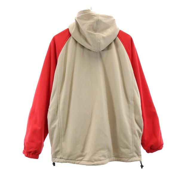 BURTON バートン リバーシブル フードジャケット M ベージュ×レッド メンズ