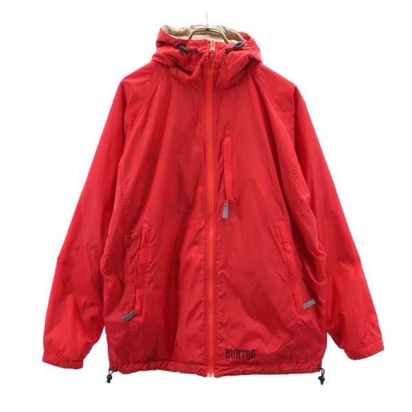 BURTON バートン リバーシブル フードジャケット M ベージュ×レッド メンズ