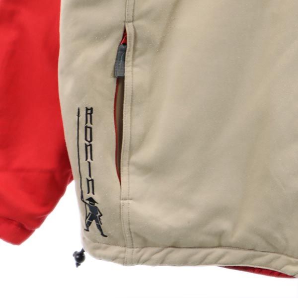 BURTON バートン リバーシブル フードジャケット M ベージュ×レッド メンズ