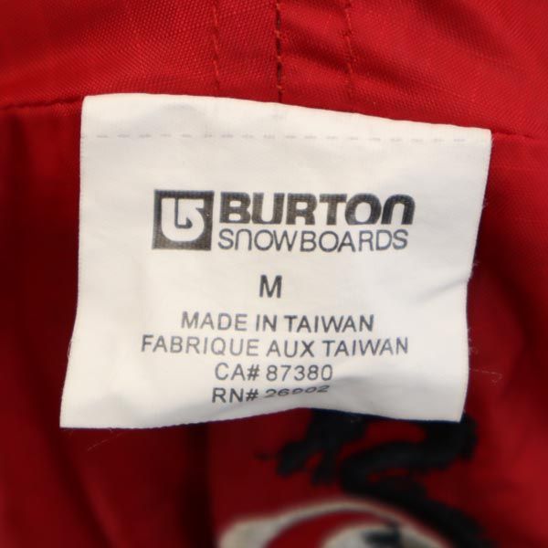 BURTON バートン リバーシブル フードジャケット M ベージュ×レッド メンズ