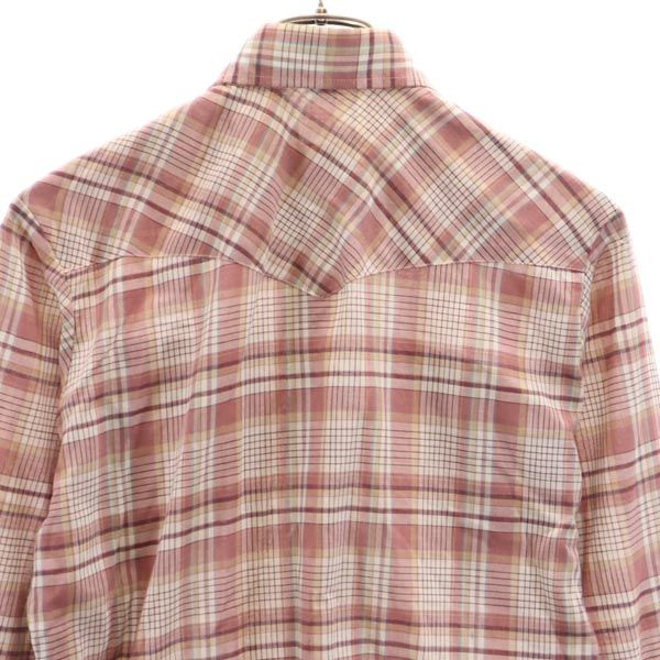 Youngbloods Authentic Western 80s ヴィンテージ チェック 長袖 ウエスタンシャツ S ピンク系 メンズ