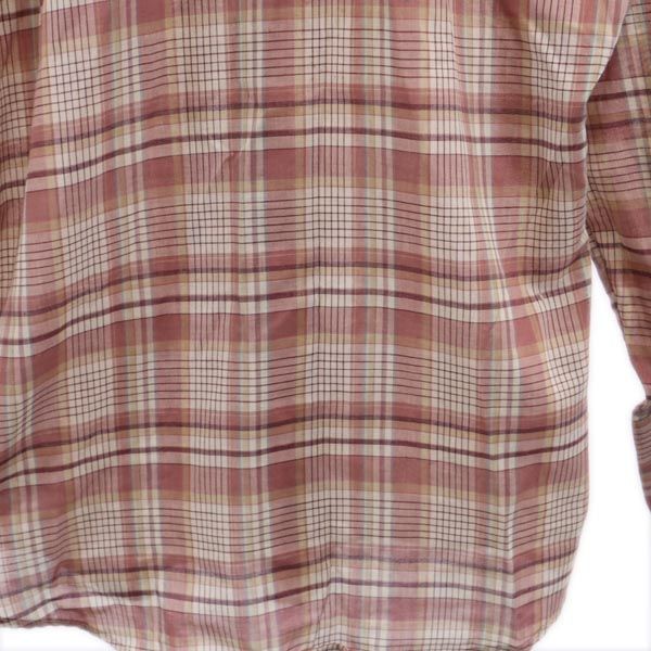 Youngbloods Authentic Western 80s ヴィンテージ チェック 長袖 ウエスタンシャツ S ピンク系 メンズ