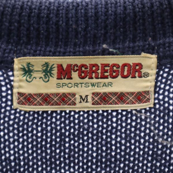 McGregor マクレガー ウール 長袖 セーター M ネイビー ニット プルオーバー メンズ