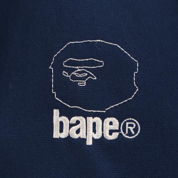 A BATHING APE アベイシングエイプ 日本製 ジャージ トラックジャケット S ネイビー メンズ