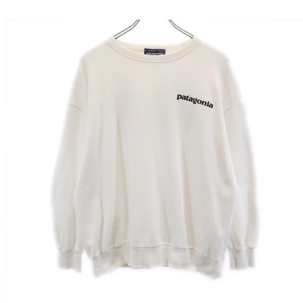 パタゴニア バックプリント 長袖 スウェット トレーナー ホワイト系 patagonia メンズ