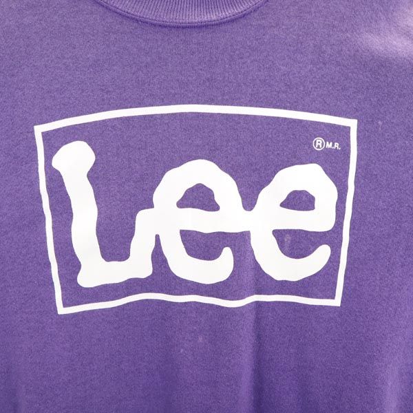 Lee リー 90s オールド USA製 長袖 トレーナー L パープル系 スウェット 裏起毛 メンズ