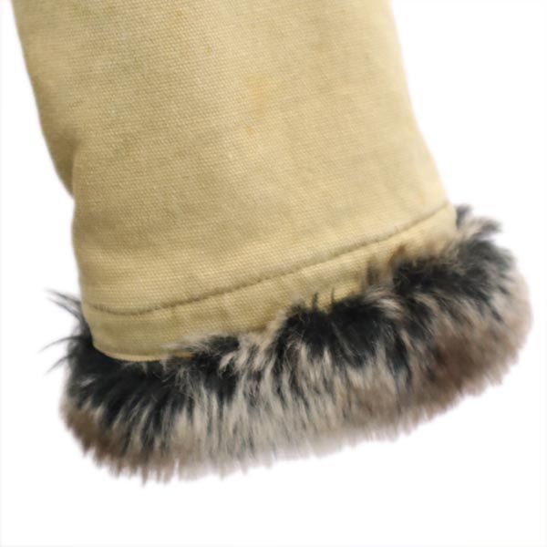 クリスチャンディオール デニムジャケット M ベージュ系 Christian Dior Gジャン ファー襟 レディース