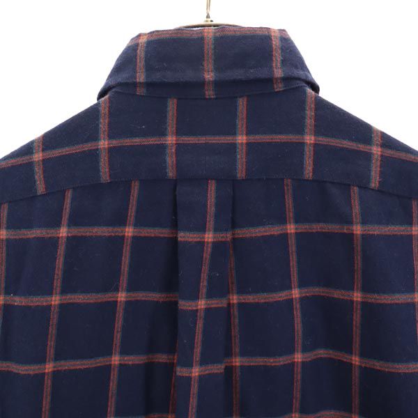 ラルフローレン 90s オールド チェック 長袖 ボタンダウンシャツ S ネイビー RALPH LAUREN メンズ