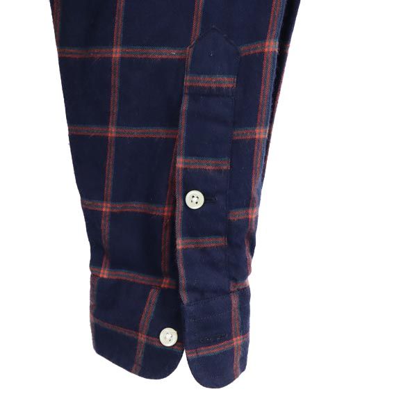 ラルフローレン 90s オールド チェック 長袖 ボタンダウンシャツ S ネイビー RALPH LAUREN メンズ