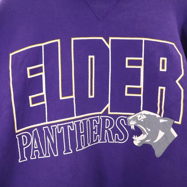 タイムアウト 90s オールド USA製 エルダーパンサーズ 長袖 スウェット L パープル TIME OUT ELDER PANTHERS ヘビーウェイト裏起毛 メンズ