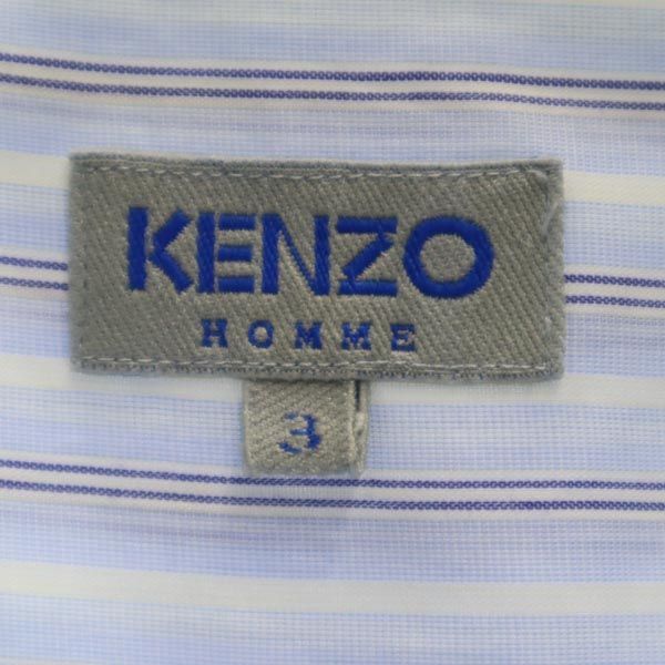 KENZO HOMME ケンゾーオム ストライプ柄 長袖 シャツ 3 ブルー系 メンズ
