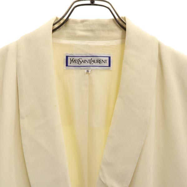 YVES SAINT LAURENT イヴサンローラン テーラードジャケット S アイボリー系 レディース