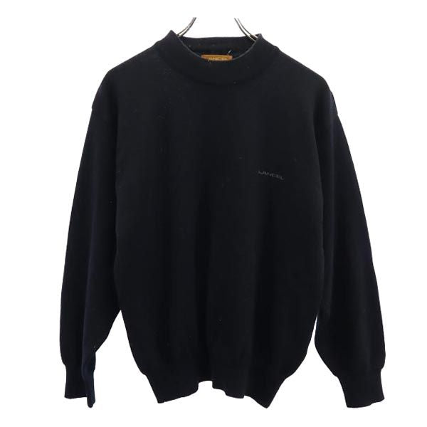 LANCEL ランセル 日本製 ウール 長袖 ニット M ブラック セーター メンズ