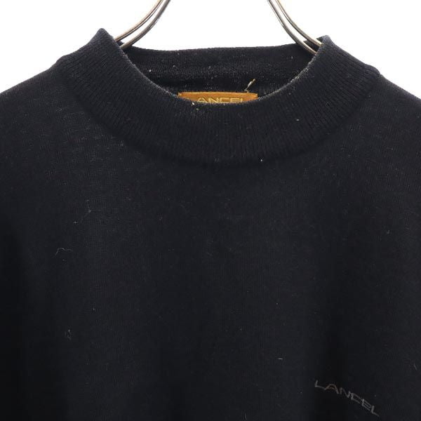 LANCEL ランセル 日本製 ウール 長袖 ニット M ブラック セーター メンズ