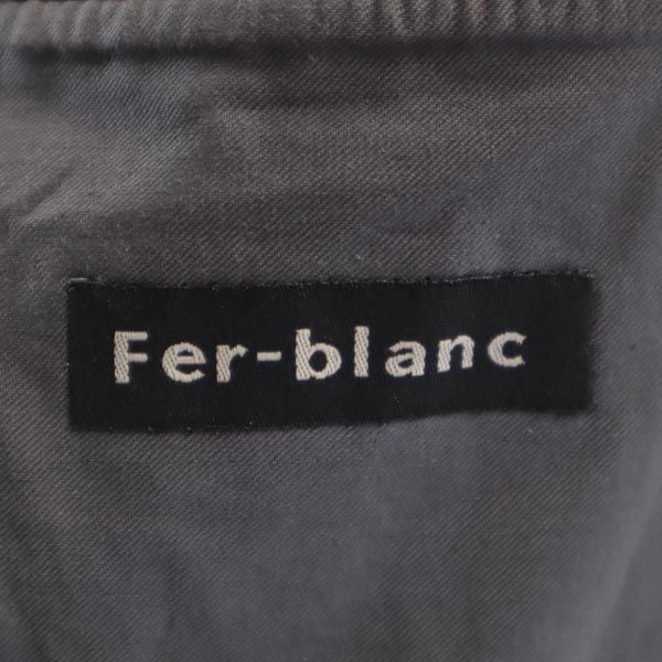 Fer-blanc ラム革 レザージャケット M ベージュ系×ブラック系 本皮 メンズ