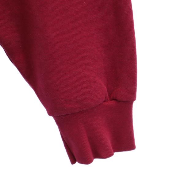 FRUIT OF THE LOOM フルーツオブザルーム 90s オールド USA製 プリント 長袖 スウェット トレーナー XL ボルドー系 裏起毛 メンズ