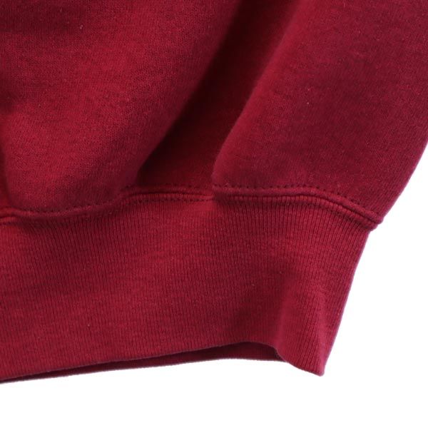 FRUIT OF THE LOOM フルーツオブザルーム 90s オールド USA製 プリント 長袖 スウェット トレーナー XL ボルドー系 裏起毛 メンズ