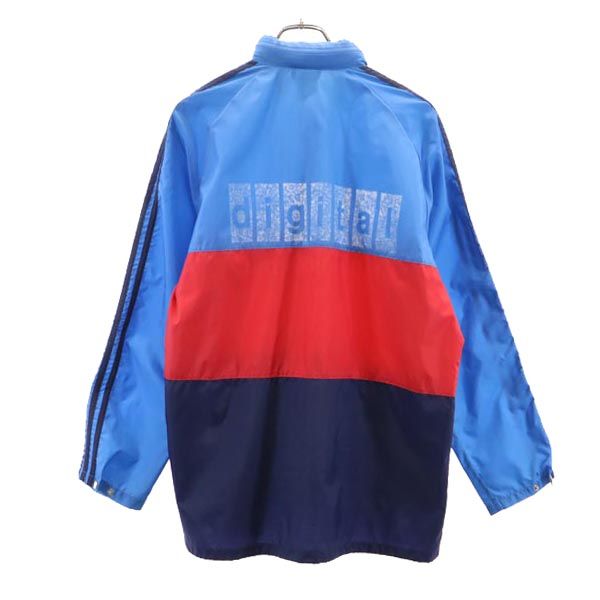 adidas アディダス 80s ヴィンテージ トレフォイルロゴ 3ライン ナイロンジャケット 36 ブルー系 マウンテンパーカー メンズ