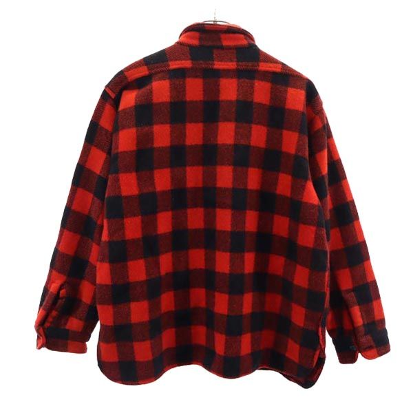 WINTER KING ウィンターキング 50s ヴィンテージ 三角マチ ウール チェック柄 長袖 シャツ レッド×黒 メンズ