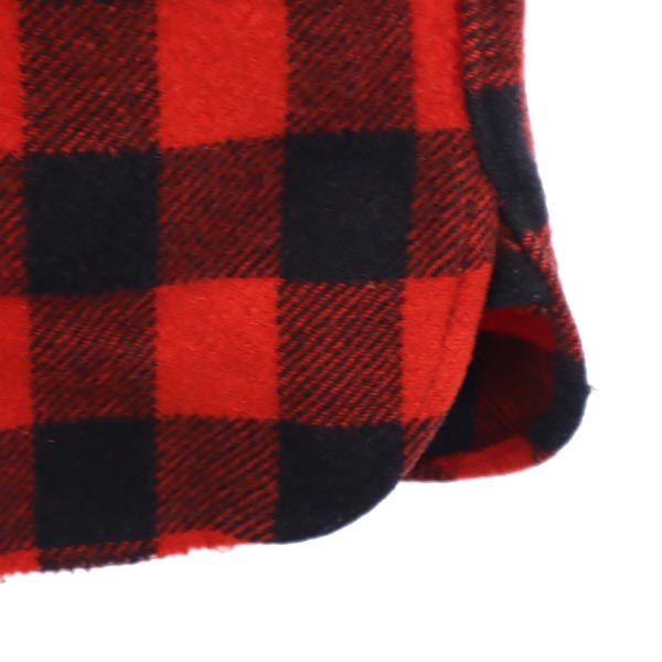 WINTER KING ウィンターキング 50s ヴィンテージ 三角マチ ウール チェック柄 長袖 シャツ レッド×黒 メンズ