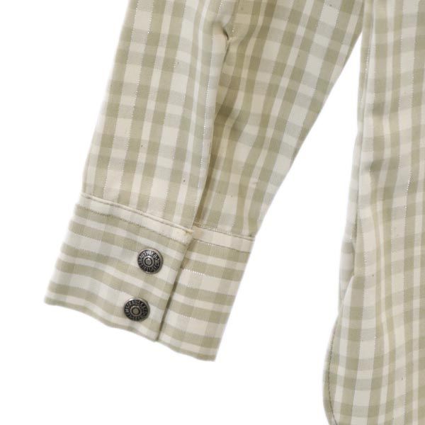 Levi's リーバイス 70s BIG E ヴィンテージ チェック柄 長袖 シャツ 13/14 ベージュ系 レディース