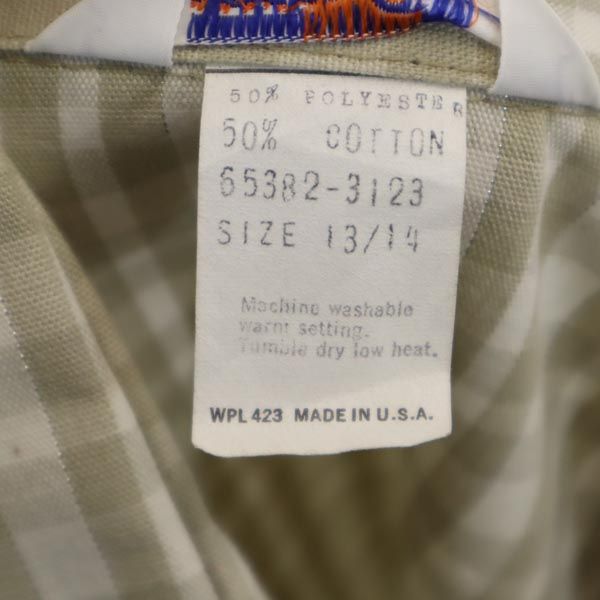 Levi's リーバイス 70s BIG E ヴィンテージ チェック柄 長袖 シャツ 13/14 ベージュ系 レディース