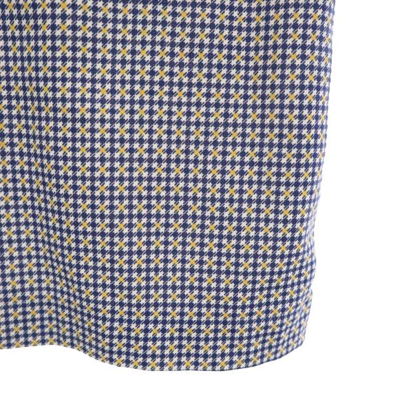 Jantzen ジャンセン 70s ヴィンテージ 総柄 長袖 シャツ L ネイビー系 メンズ