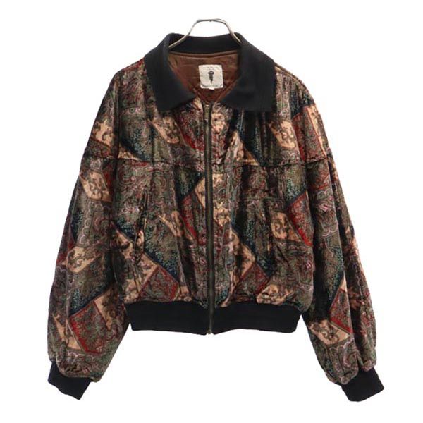 COLIN HARVEY コリンハーヴェイ 80s ヴィンテージ アート 英国製 総柄 ジャケット M 裏キルティング メンズ
