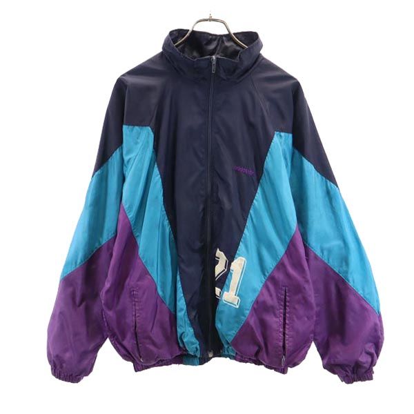 adidas アディダス 80s ヴィンテージ トレフォイルロゴ ウインド ジャケット XS ブルー系 メンズ