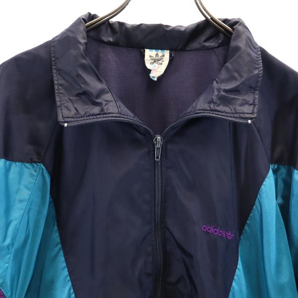 adidas アディダス 80s ヴィンテージ トレフォイルロゴ ウインド ジャケット XS ブルー系 メンズ