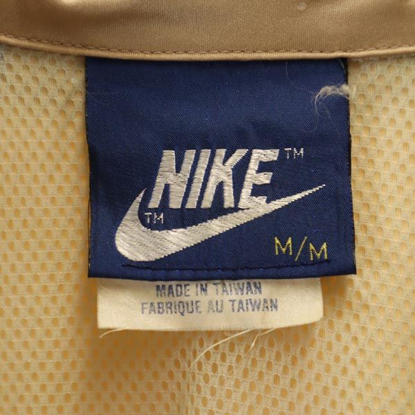 NIKE ナイキ 80s 紺タグ ヴィンテージ ブルゾン M ゴールドブラウン ジャケット ベンチレーション レディース